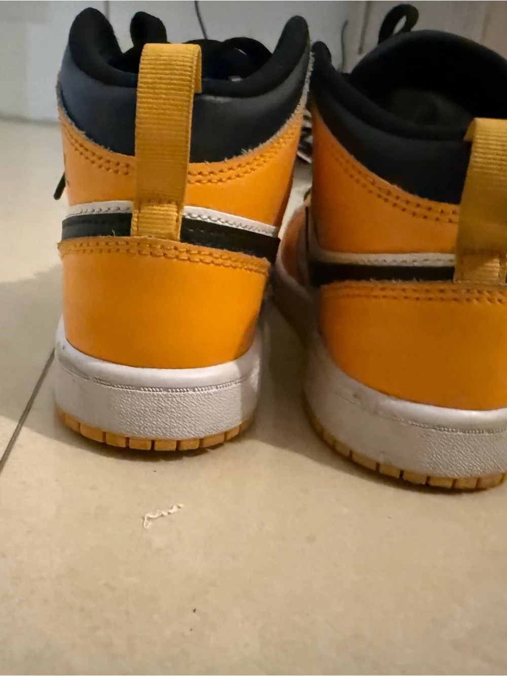 Nike Jordan Kids' High-Top Sneakers in Yellow, Black & White